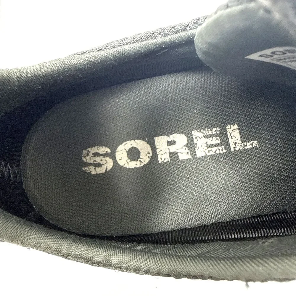 Sorel Out N About Plus Waterproof Sneaker Womens Size 8.5 Suede Mesh Olive Sage